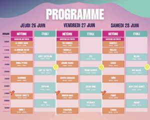 programme timetable aluna